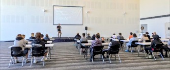 Craig Wheaton talking with school, community, sporting groups